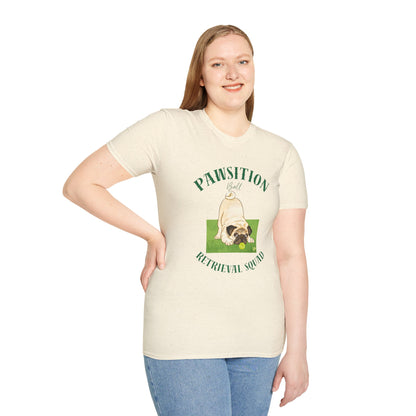 Pawsition Retrieval Squad T-Shirt — Cute Pug Dog Graphic Tee
