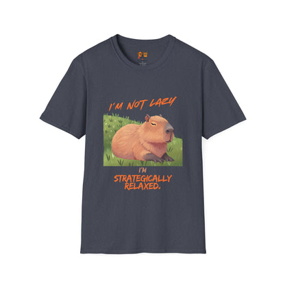 Capybara 'I'm Not Lazy—Strategically Relaxed' T-Shirt