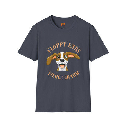 Floppy Ears Fierce Charm Dog T-Shirt — Cute Beagle Puppy Graphic Tee