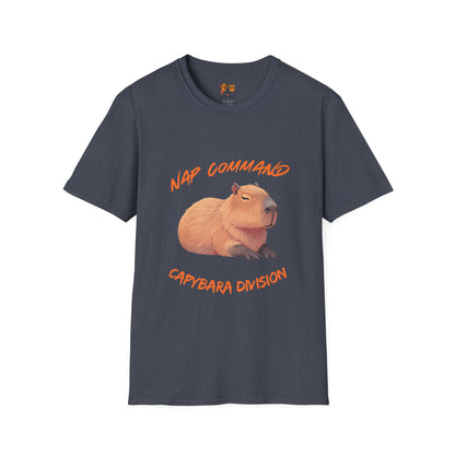 Nap Command Capybara T-Shirt — "Capybara Division" Cute Animal Nap Tee