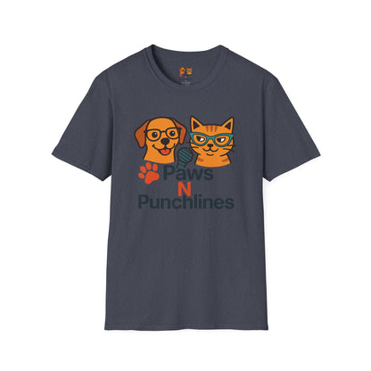 Paws N Punchlines T‑Shirt — Funny Dog & Cat Podcast Tee