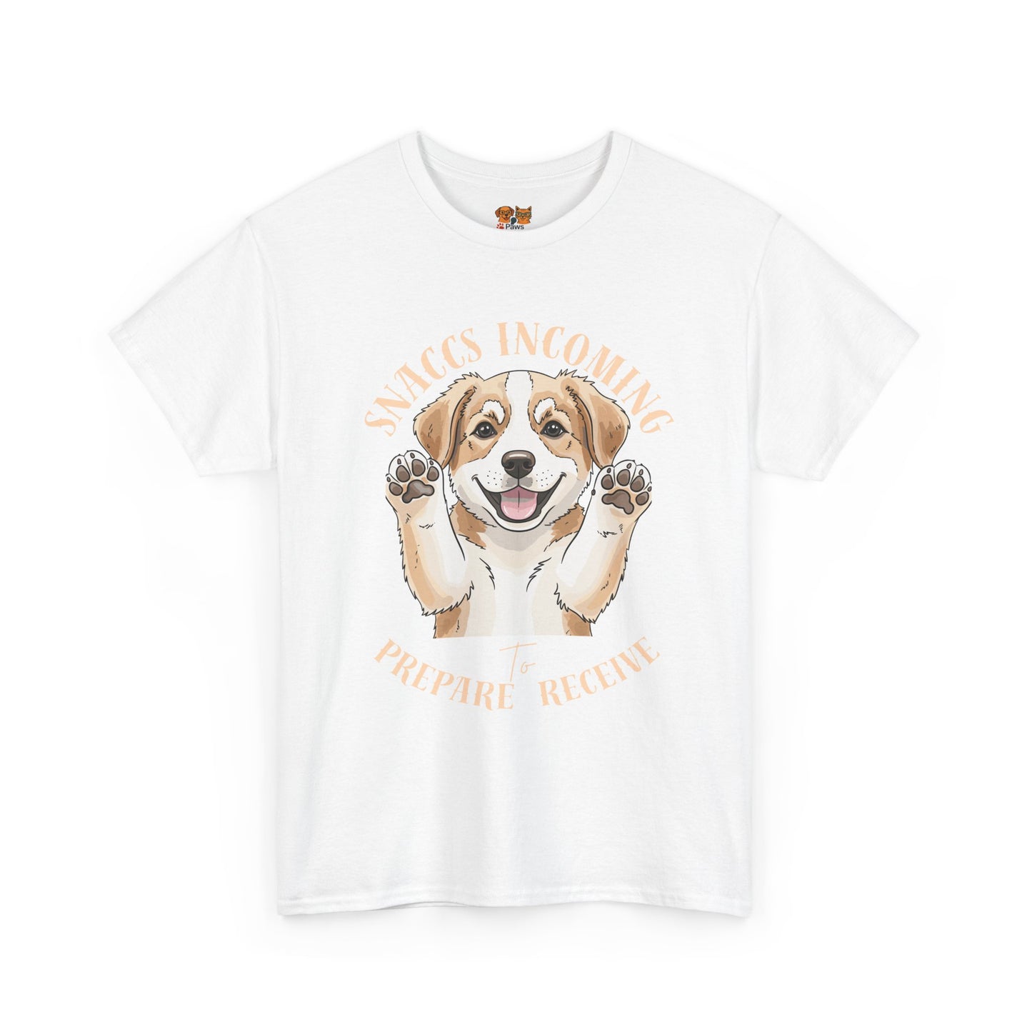 Corgi Puppy Pawprints T‑Shirt — Happy 'Mooorning' Dog Lover Tee