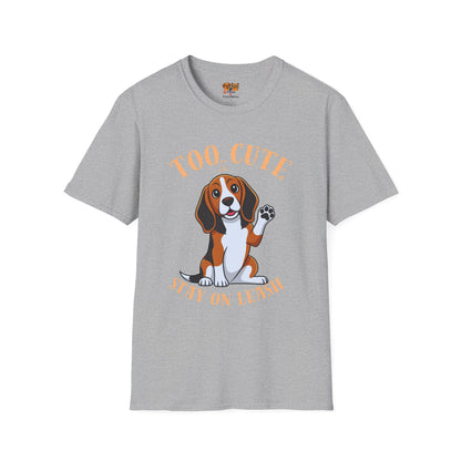 Too Cute Stay On Leash Beagle T-Shirt — Cute Dog Lover Tee