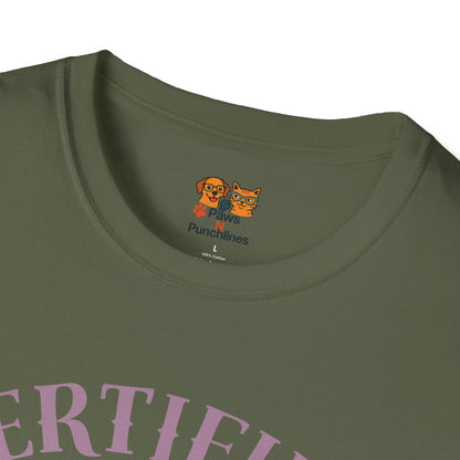 Certified Goofball Dog T-Shirt — Cute Cartoon Puppy Graphic Tee