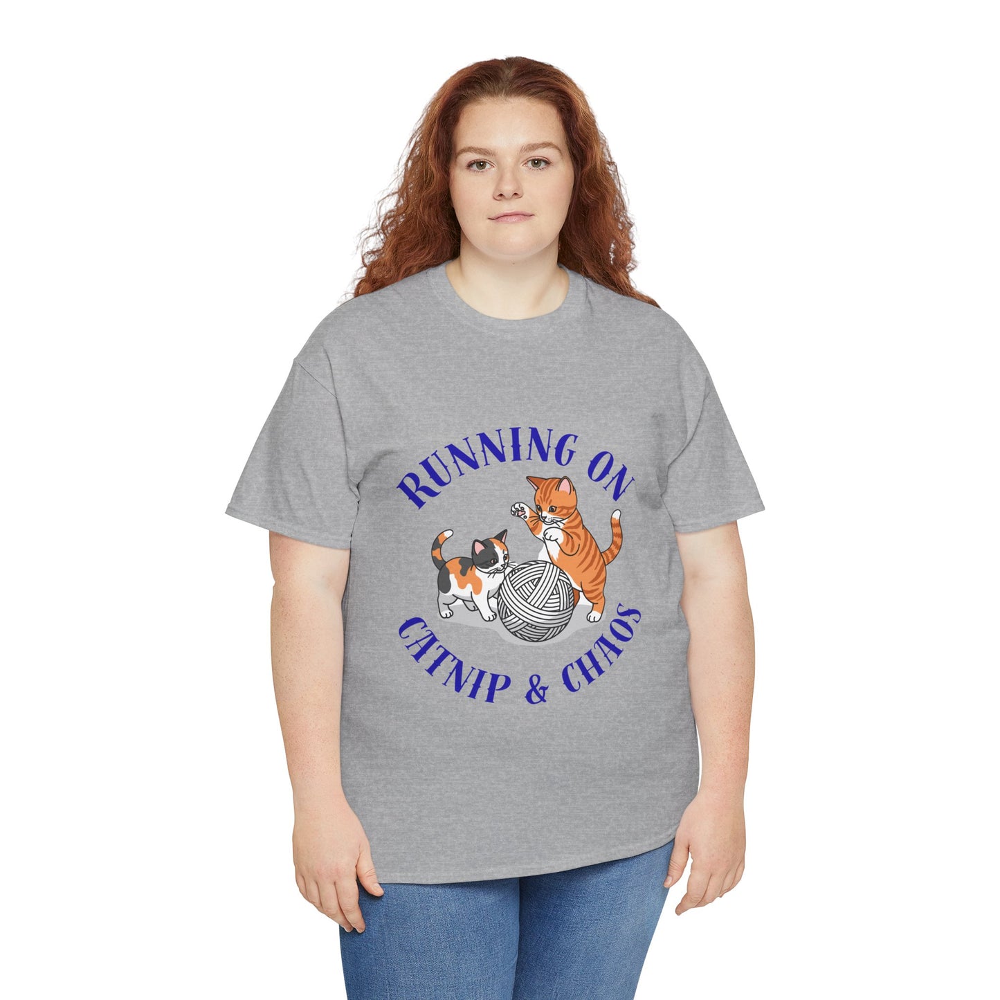Running on Catnip & Chaos — Tee for Cat Lovers