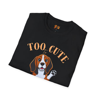 Too Cute Stay On Leash Beagle T-Shirt — Cute Dog Lover Tee