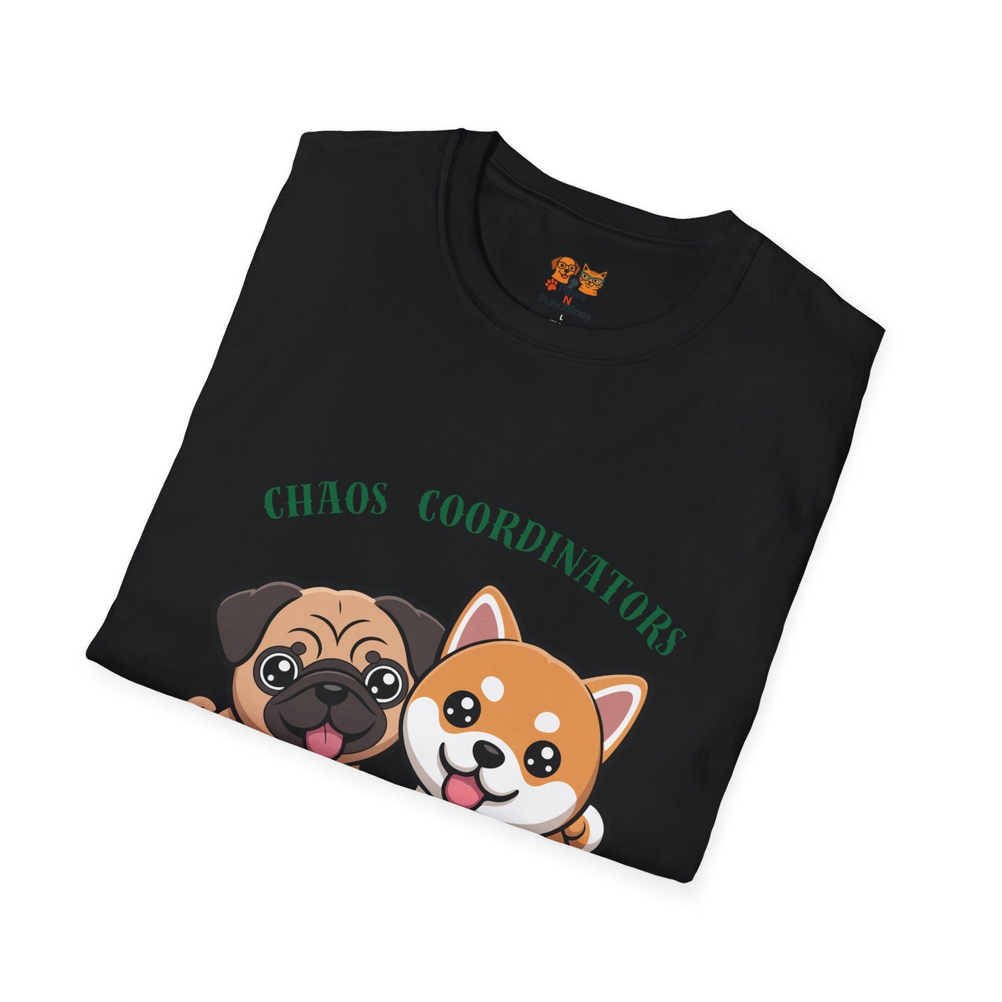 Chaos Coordinators T-Shirt — Cute Pug & Shiba Inu Dog Tee