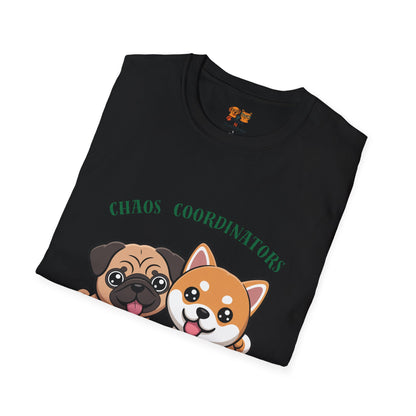 Chaos Coordinators T-Shirt — Cute Pug & Shiba Inu Dog Tee