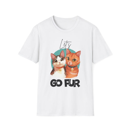 Let's Go Fur Cat T-Shirt — Cute Pair Cat Tee for Cat Lovers