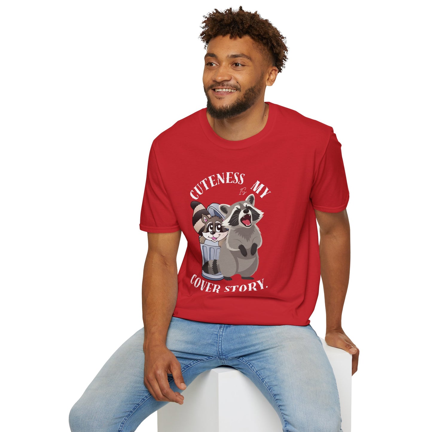 Cuteness Is My Cover Story Tee — Funny Raccoon & Trash Panda Graphic T-Shirt