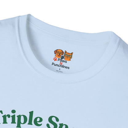 Triple Snacc Surveillance T-Shirt — Cute Stacked Puppies Graphic Tee