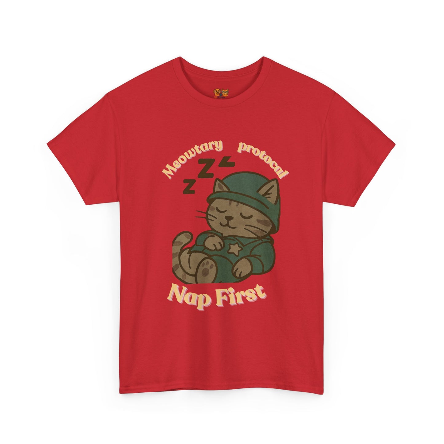Nap First Cat T-Shirt — Cute Sleeping Kitten Graphic Tee