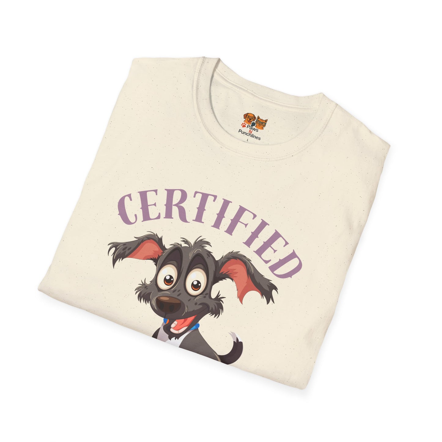 Certified Goofball Dog T-Shirt — Cute Cartoon Puppy Graphic Tee