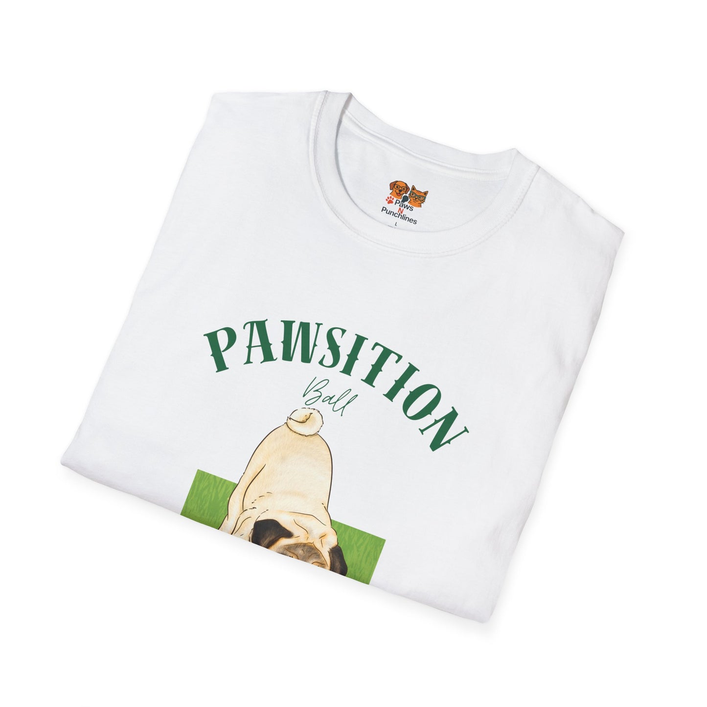 Pawsition Retrieval Squad T-Shirt — Cute Pug Dog Graphic Tee