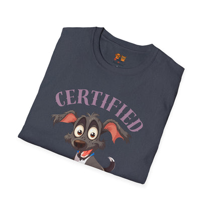 Certified Goofball Dog T-Shirt — Cute Cartoon Puppy Graphic Tee