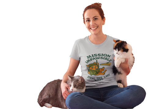 Mission Impawsible Cat Tee - "Steal The Last Treat" Funny Cat T-Shirt