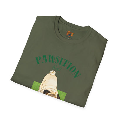 Pawsition Retrieval Squad T-Shirt — Cute Pug Dog Graphic Tee