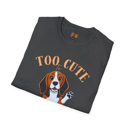 Too Cute Stay On Leash Beagle T-Shirt — Cute Dog Lover Tee