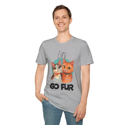 Let's Go Fur Cat T-Shirt — Cute Pair Cat Tee for Cat Lovers