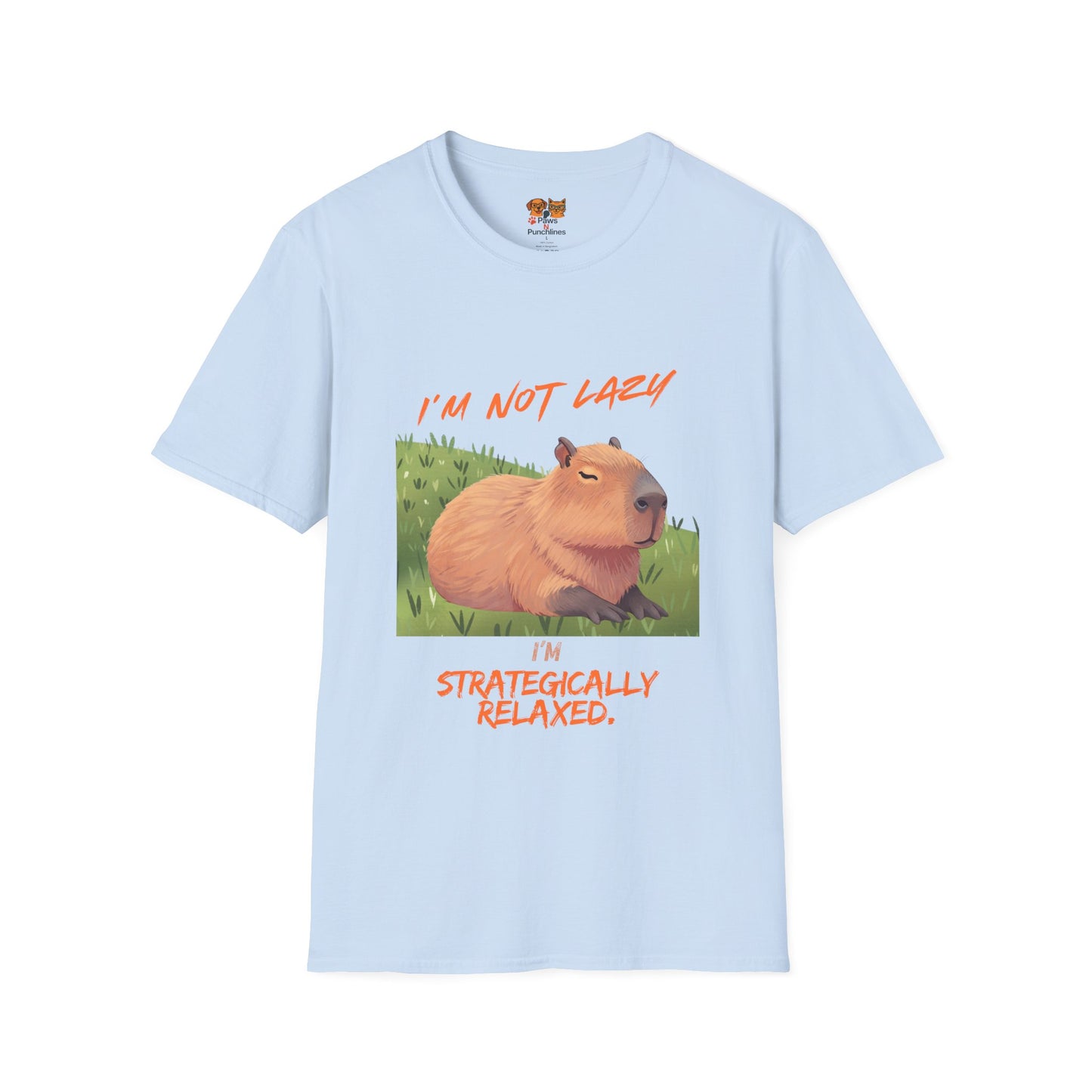 Capybara 'I'm Not Lazy—Strategically Relaxed' T-Shirt