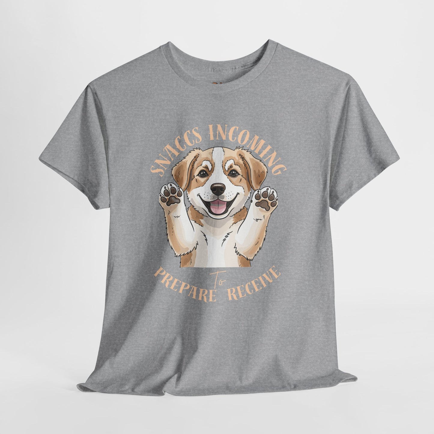 Corgi Puppy Pawprints T‑Shirt — Happy 'Mooorning' Dog Lover Tee