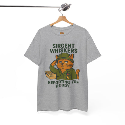Sirgent Whiskers 'Reporting for Doody' Cat Tee