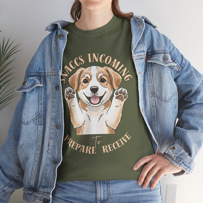 Corgi Puppy Pawprints T‑Shirt — Happy 'Mooorning' Dog Lover Tee