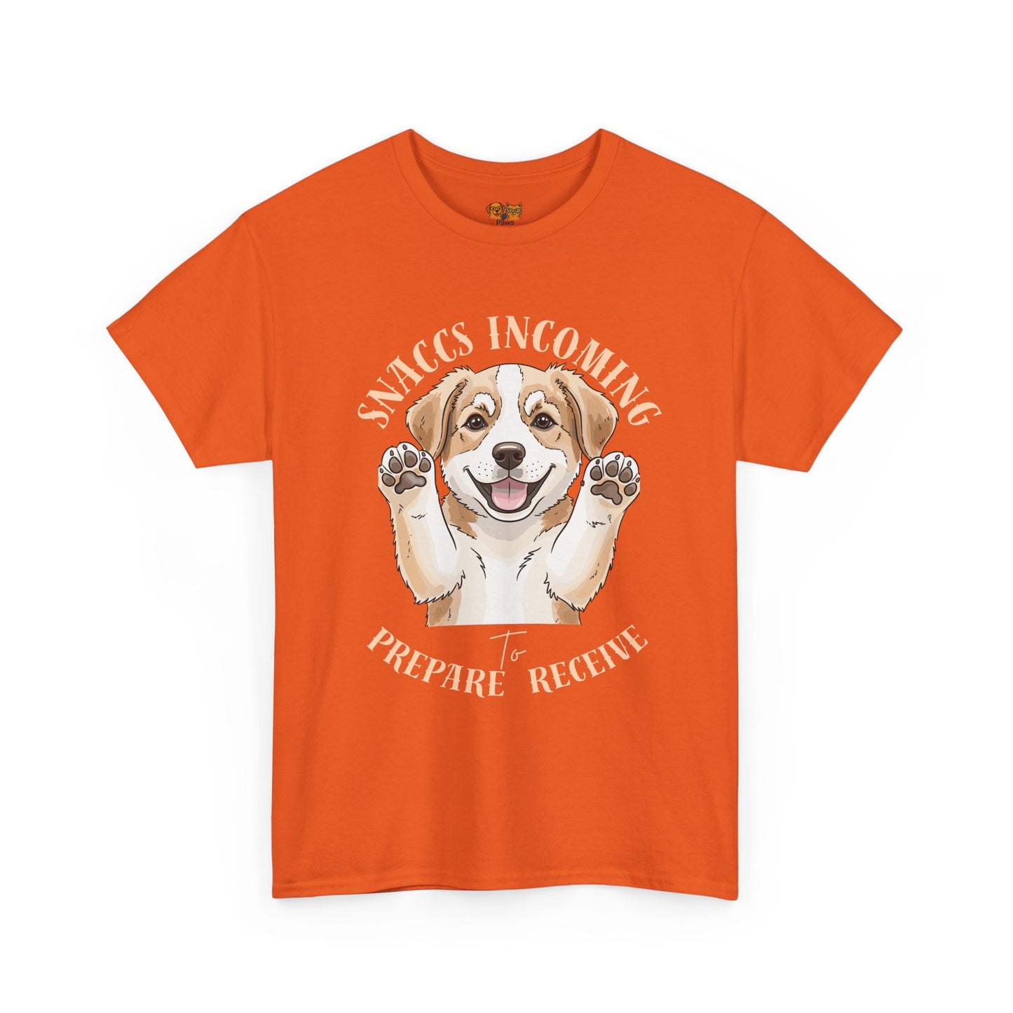 Corgi Puppy Pawprints T‑Shirt — Happy 'Mooorning' Dog Lover Tee