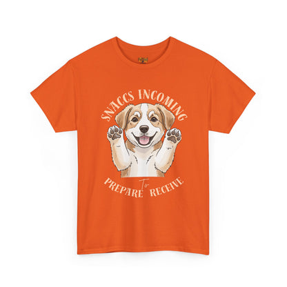 Corgi Puppy Pawprints T‑Shirt — Happy 'Mooorning' Dog Lover Tee