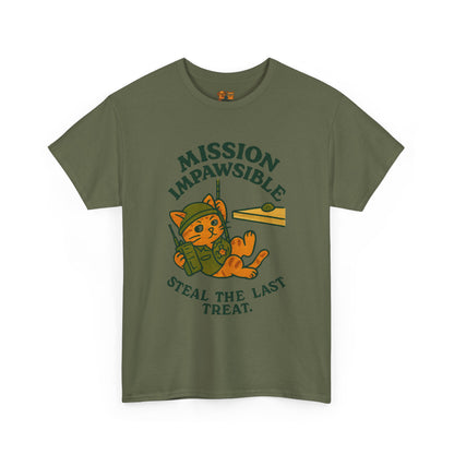 Mission Impawsible Cat Tee - "Steal The Last Treat" Funny Cat T-Shirt