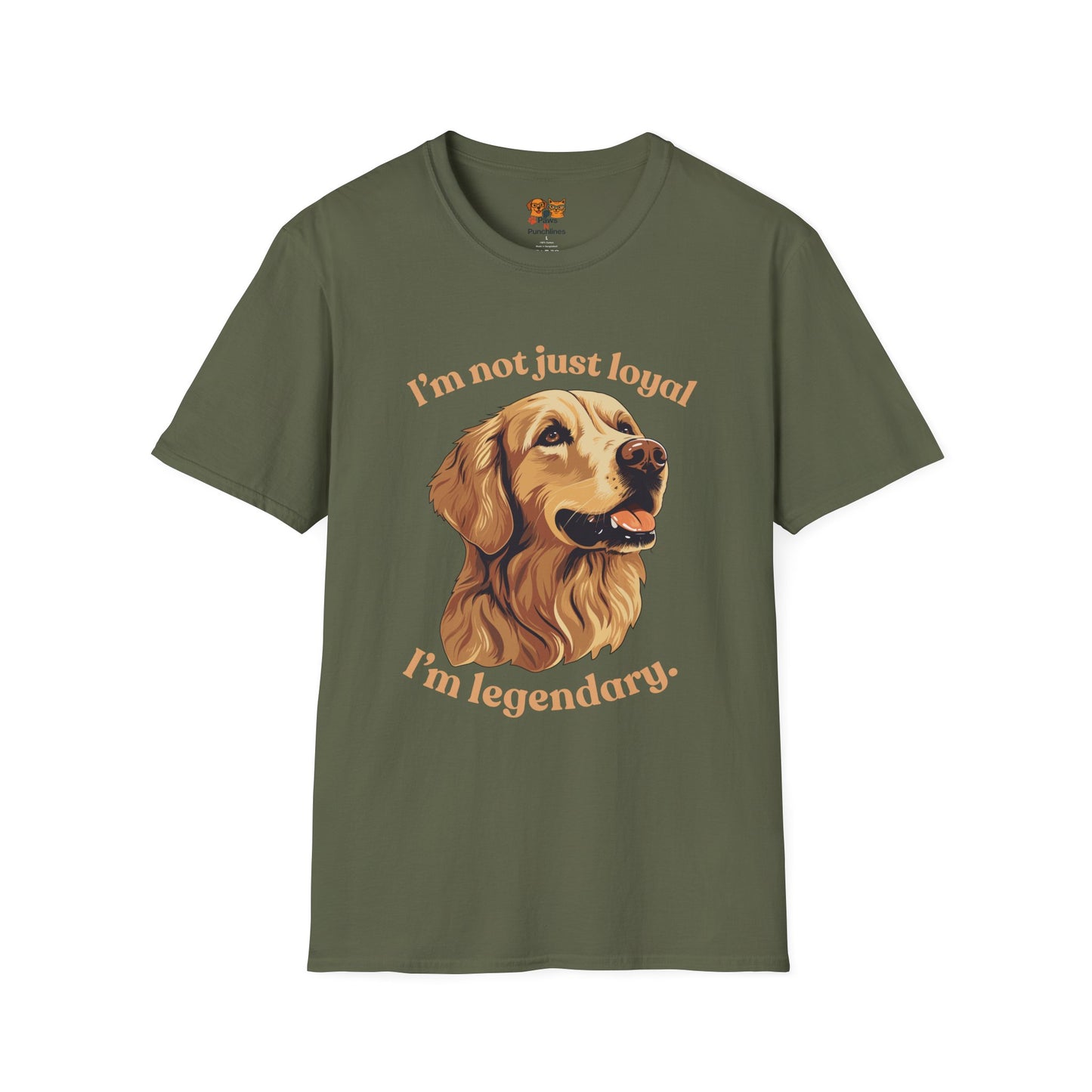 Golden Retriever Unisex Tee — "I’m Not Just Loyal, I’m Legendary"