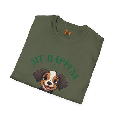 “Shit Happens I’m Cute” Puppy Graphic T-Shirt