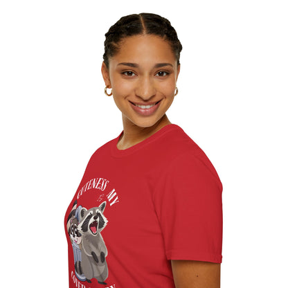 Cuteness Is My Cover Story Tee — Funny Raccoon & Trash Panda Graphic T-Shirt