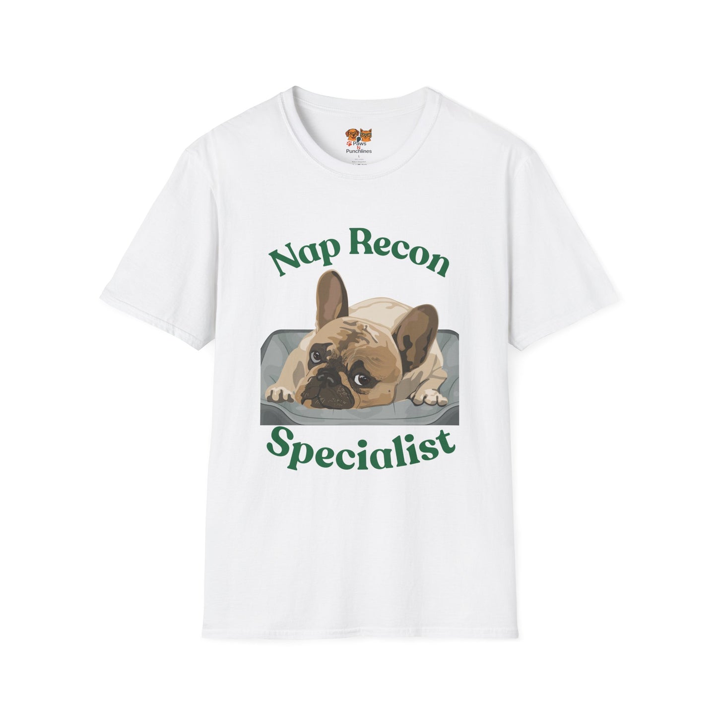 Nap Recon Specialist T-Shirt — Cute French Bulldog Nap Shirt for Dog Lovers