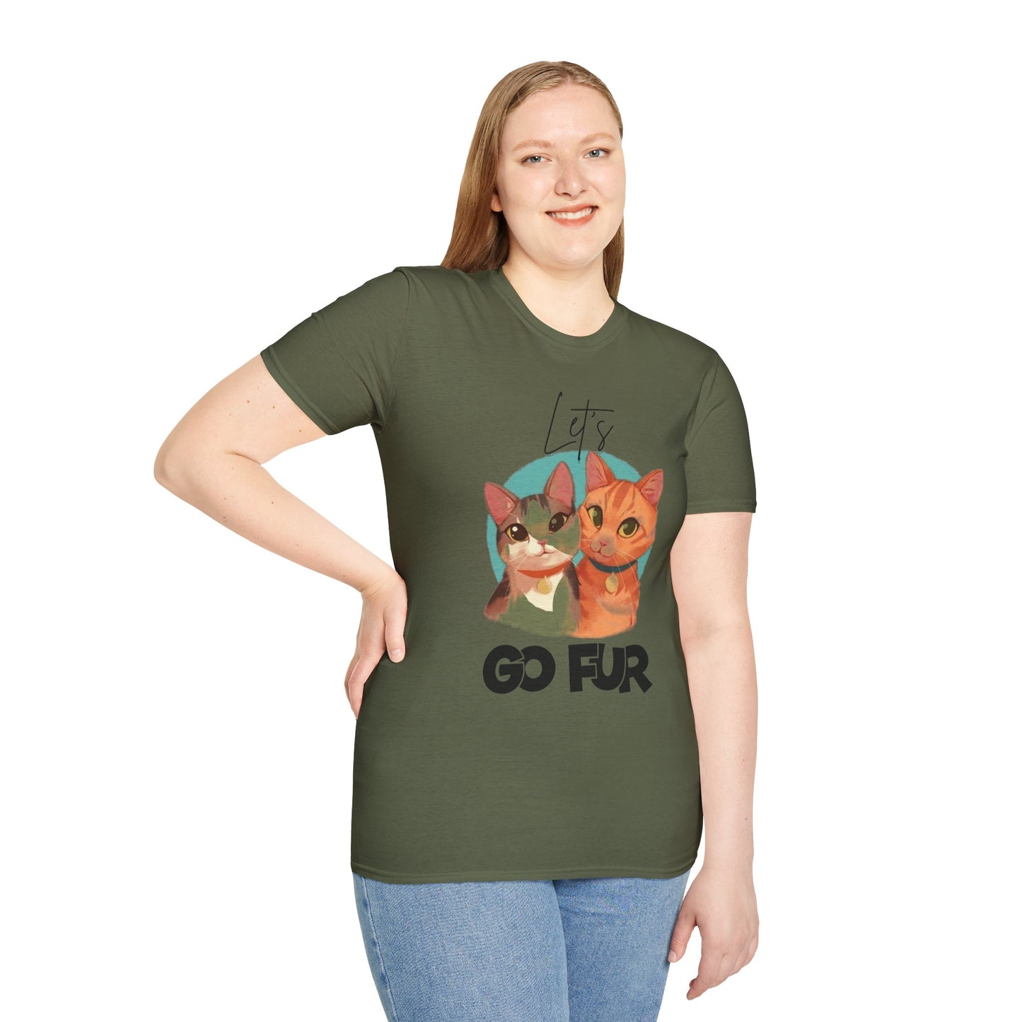 Let's Go Fur Cat T-Shirt — Cute Pair Cat Tee for Cat Lovers