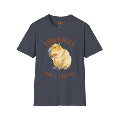 Too Chill Chase Drama T-Shirt — Cute Capybara Graphic Tee