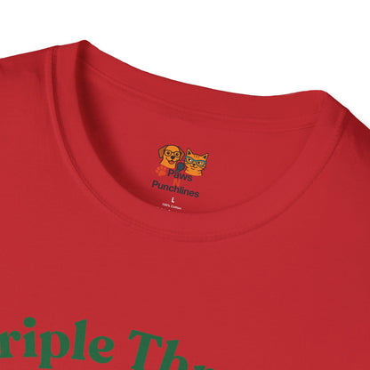 Triple Threat Snacc Edition T-Shirt – Cute Puppy & Kitten Stack Graphic Shirt