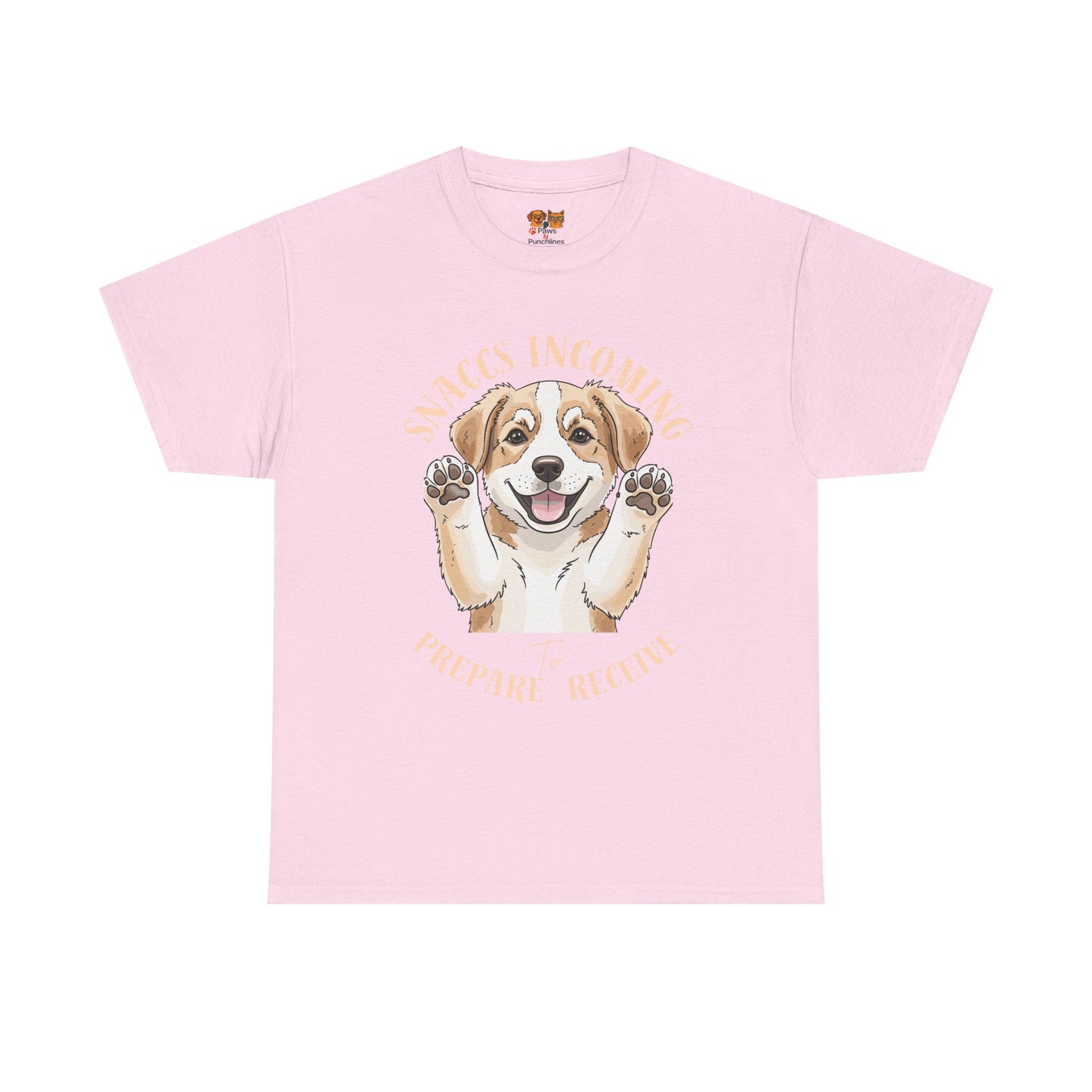 Corgi Puppy Pawprints T‑Shirt — Happy 'Mooorning' Dog Lover Tee