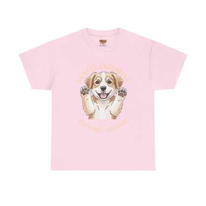 Corgi Puppy Pawprints T‑Shirt — Happy 'Mooorning' Dog Lover Tee