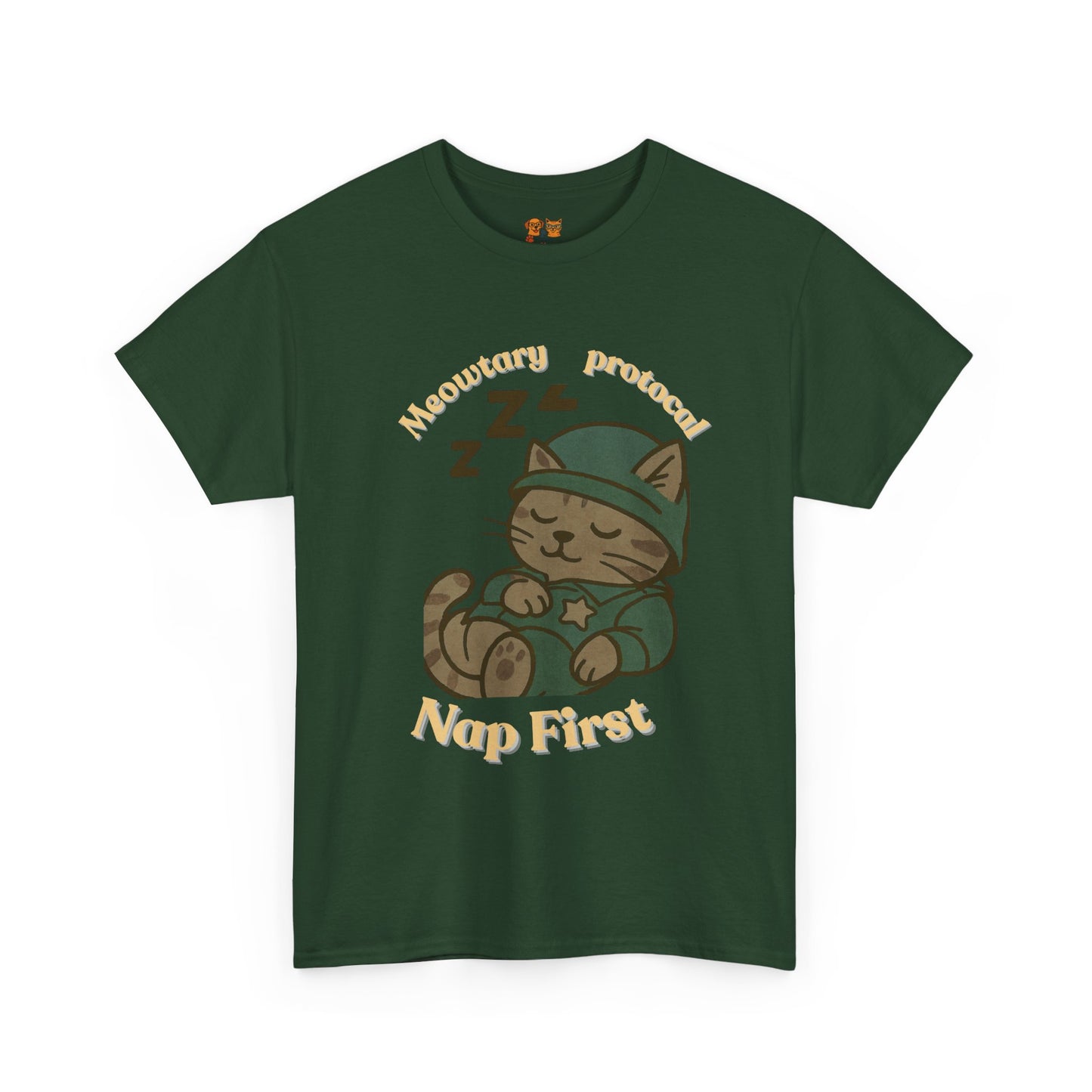 Nap First Cat T-Shirt — Cute Sleeping Kitten Graphic Tee