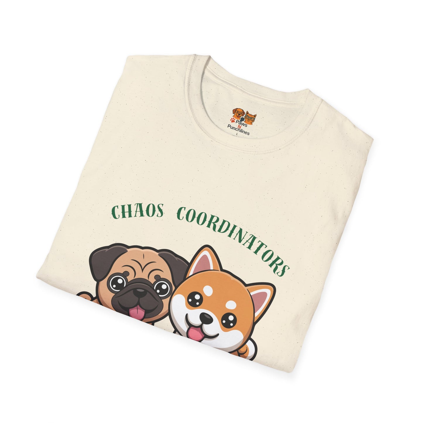 Chaos Coordinators T-Shirt — Cute Pug & Shiba Inu Dog Tee
