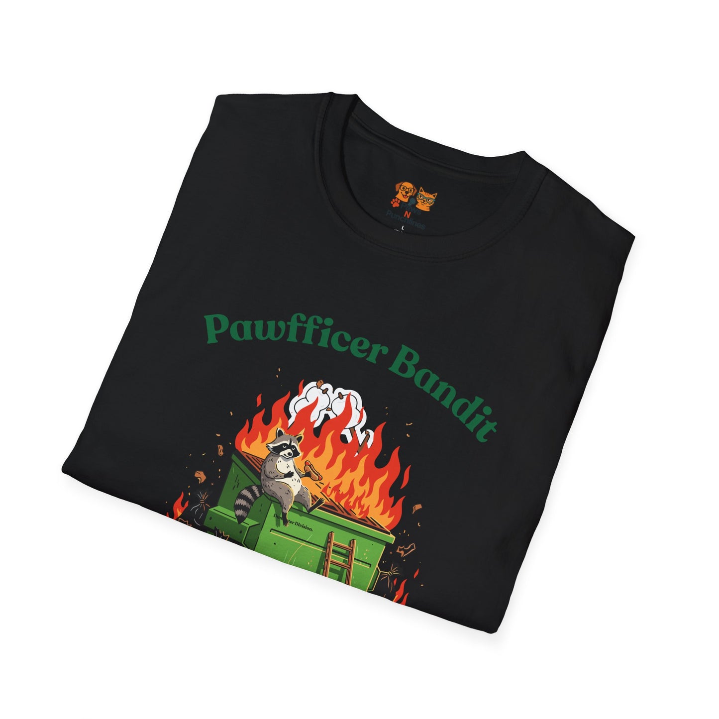 Pawfficer Bandit T-Shirt — Dumpster Division Graphic Tee