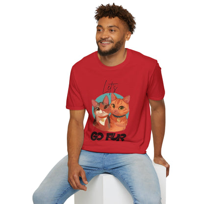 Let's Go Fur Cat T-Shirt — Cute Pair Cat Tee for Cat Lovers