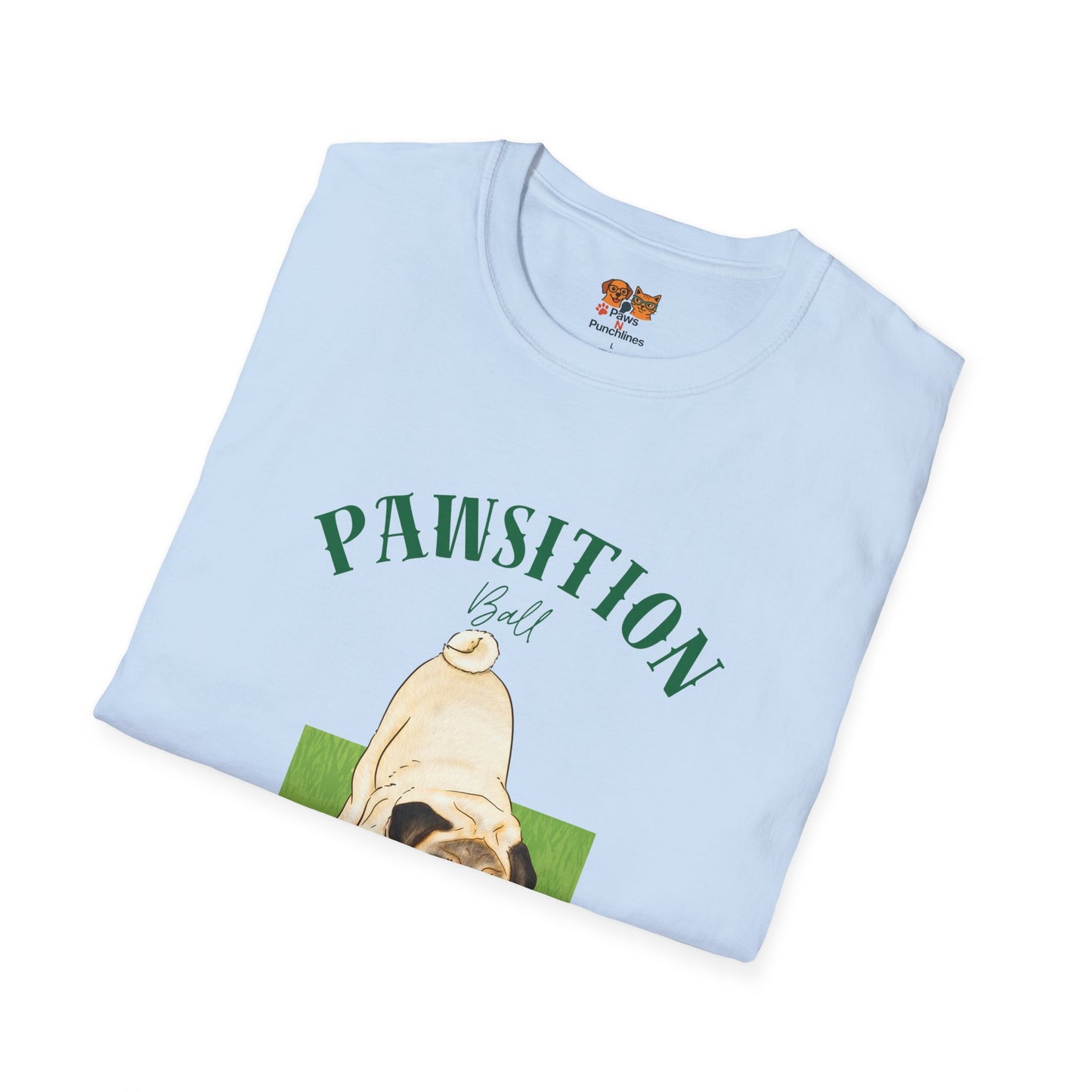 Pawsition Retrieval Squad T-Shirt — Cute Pug Dog Graphic Tee