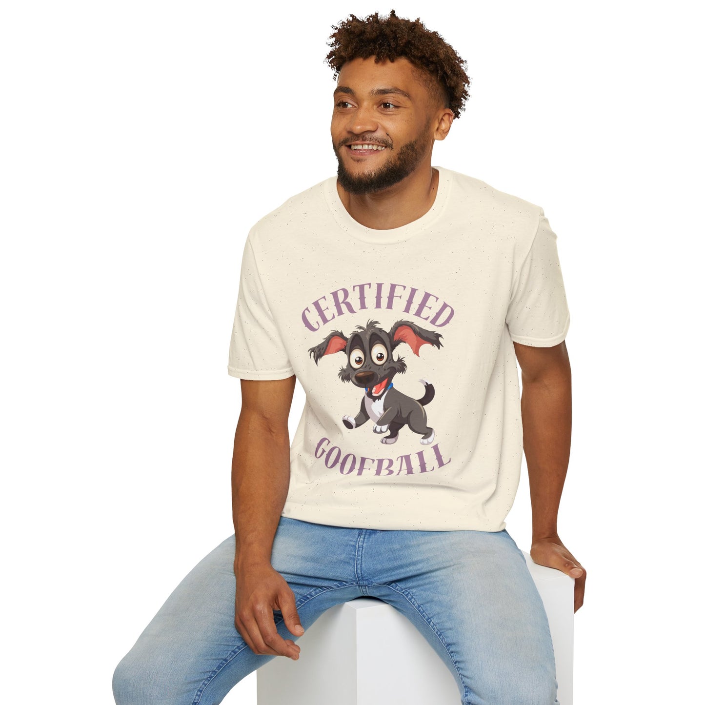 Certified Goofball Dog T-Shirt — Cute Cartoon Puppy Graphic Tee