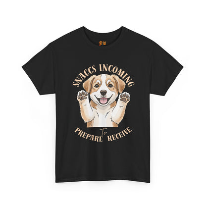 Corgi Puppy Pawprints T‑Shirt — Happy 'Mooorning' Dog Lover Tee