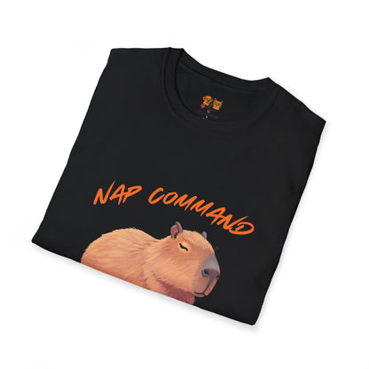 Nap Command Capybara T-Shirt — "Capybara Division" Cute Animal Nap Tee