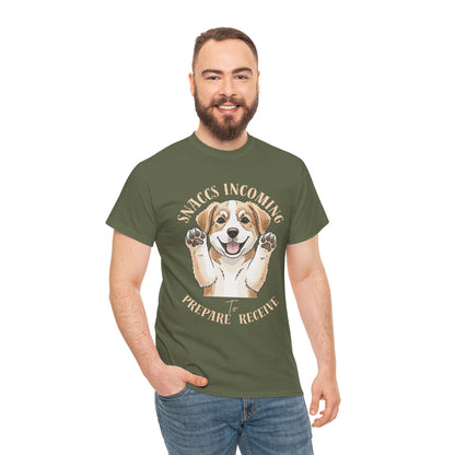 Corgi Puppy Pawprints T‑Shirt — Happy 'Mooorning' Dog Lover Tee