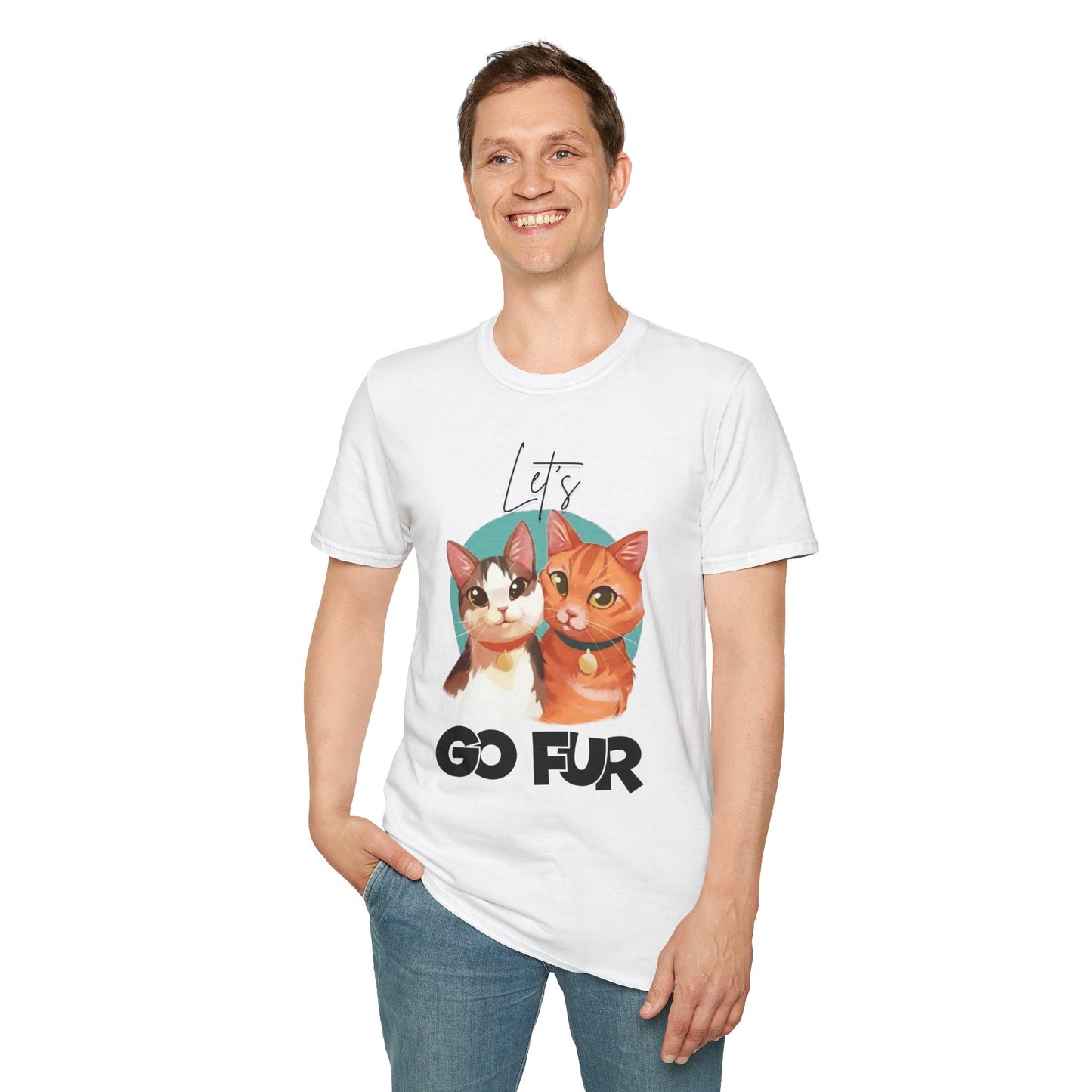 Let's Go Fur Cat T-Shirt — Cute Pair Cat Tee for Cat Lovers