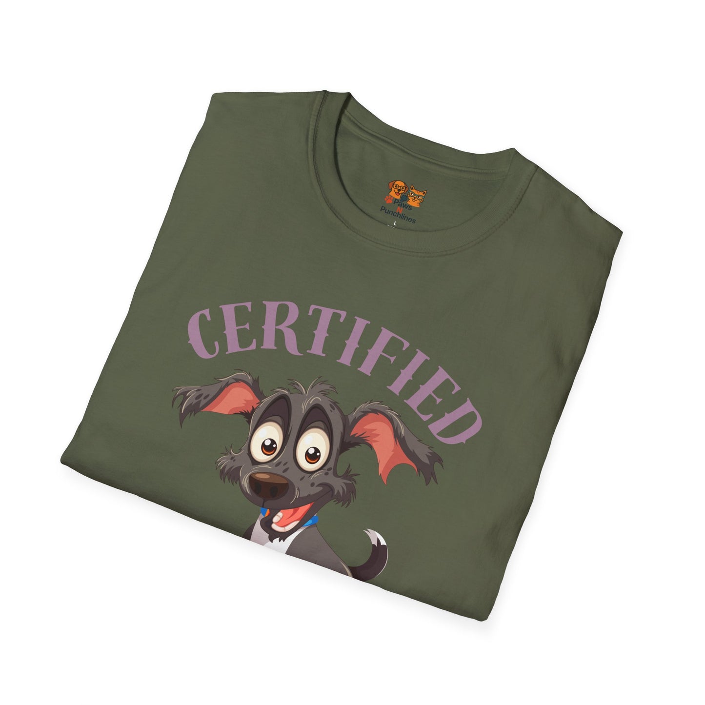 Certified Goofball Dog T-Shirt — Cute Cartoon Puppy Graphic Tee